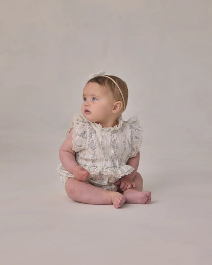 Alice Romper French Floral Stripe