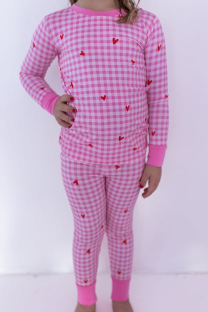 Be Mine Gingham Two Piece Set