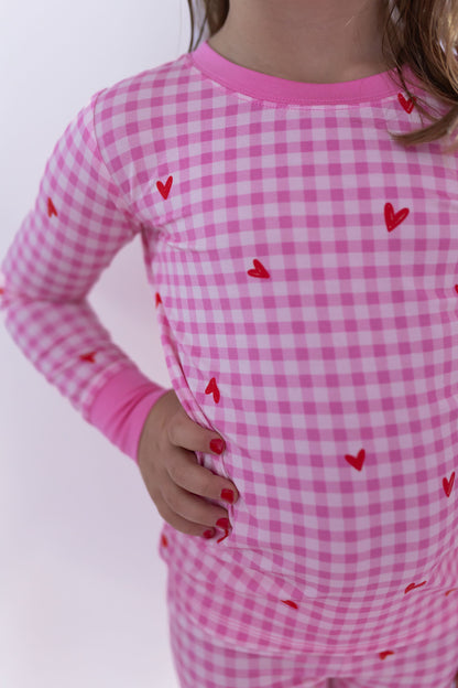 Be Mine Gingham Two Piece Set