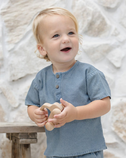 Henry Top + Short- Lightweight Denim
