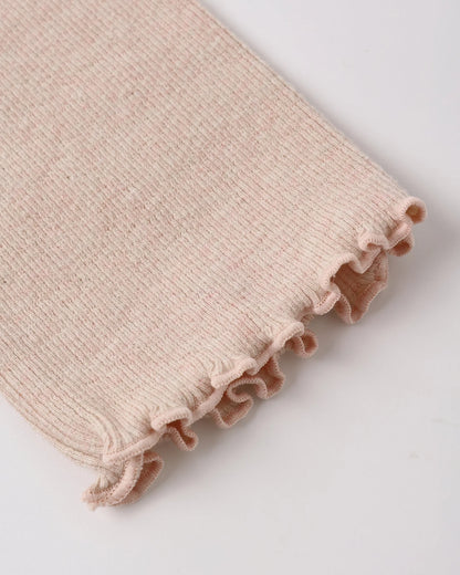 Ribbed Legging Set Flower Field, Heathered Blush