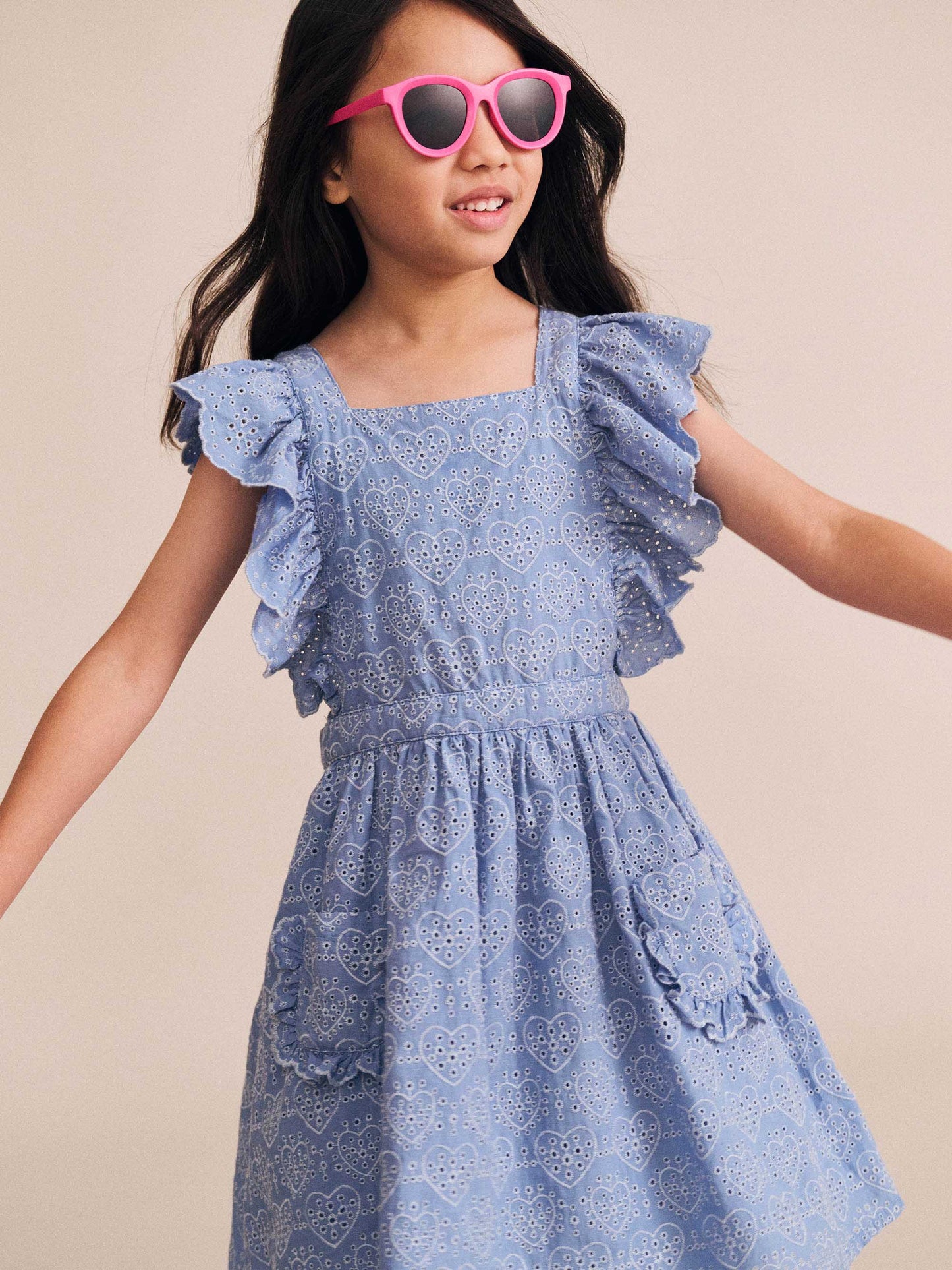 Frilly Broderie Pinafore Dress
