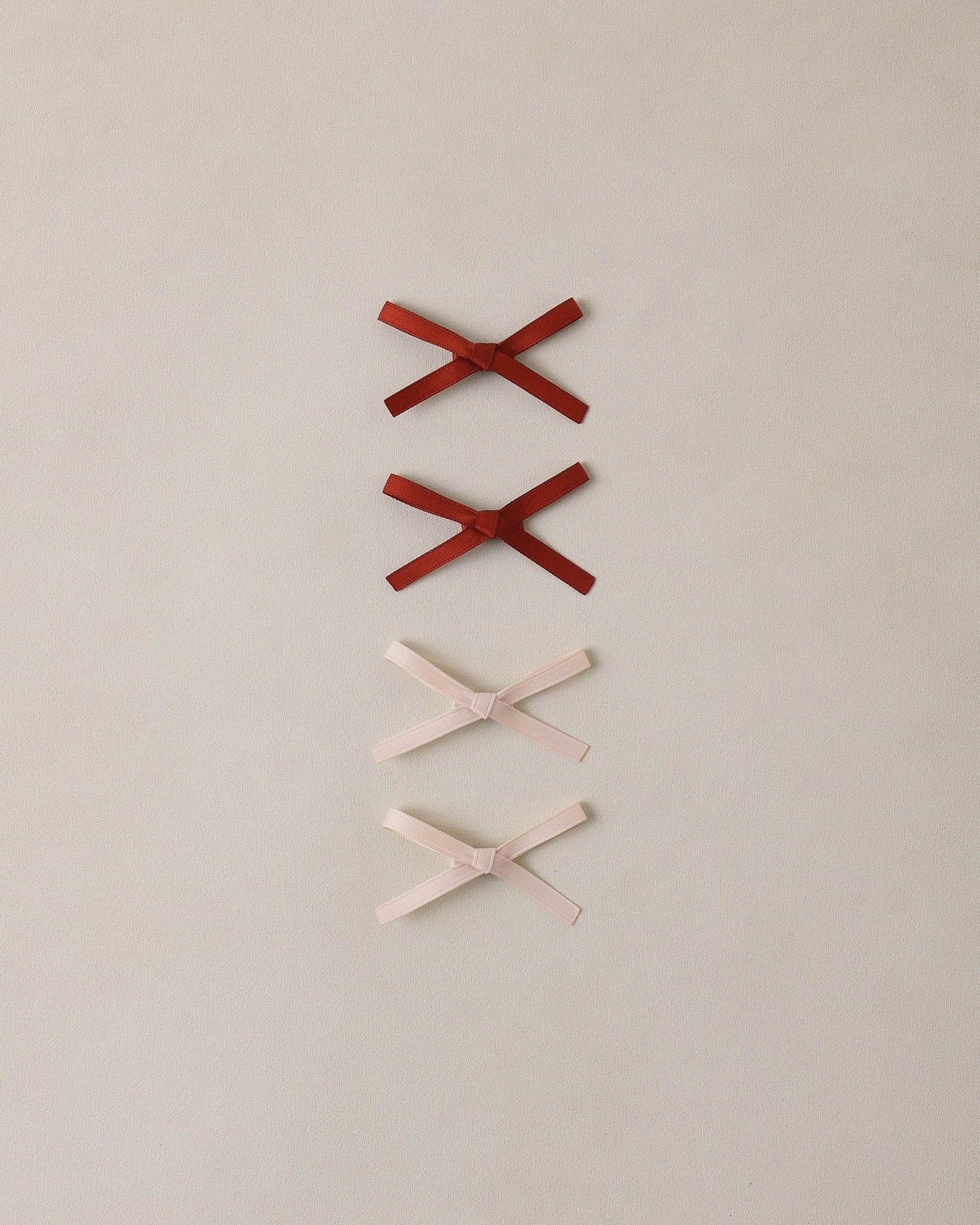 Mini Satin Ribbon Bows | Blush, Red