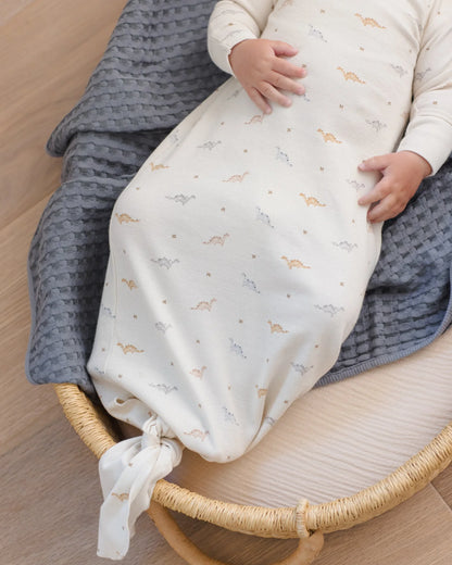Knotted Baby Gown + Hat Set Dinos