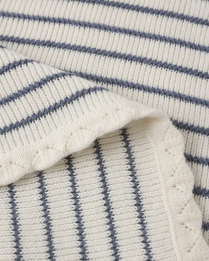 Women's Knit Vest Marine Stripe
