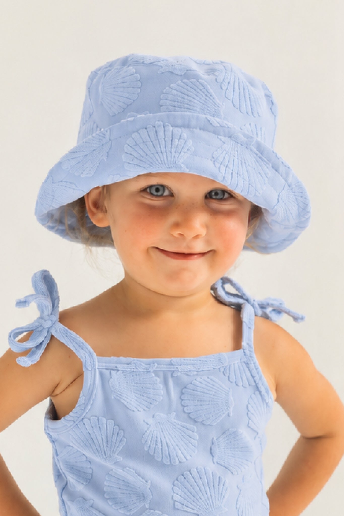 Blue Seashell Terry Tank Skort Set