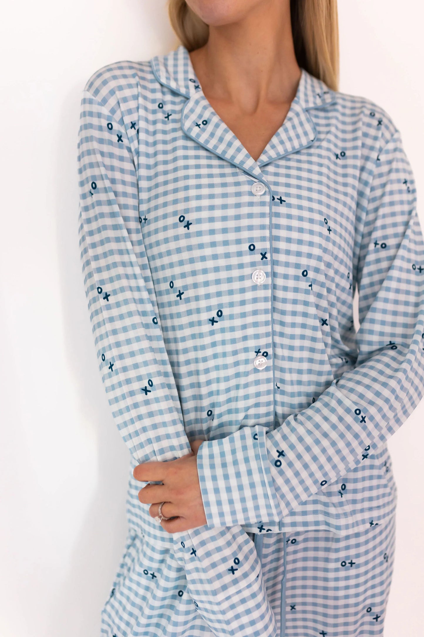 Blue XO Gingham Women's Set