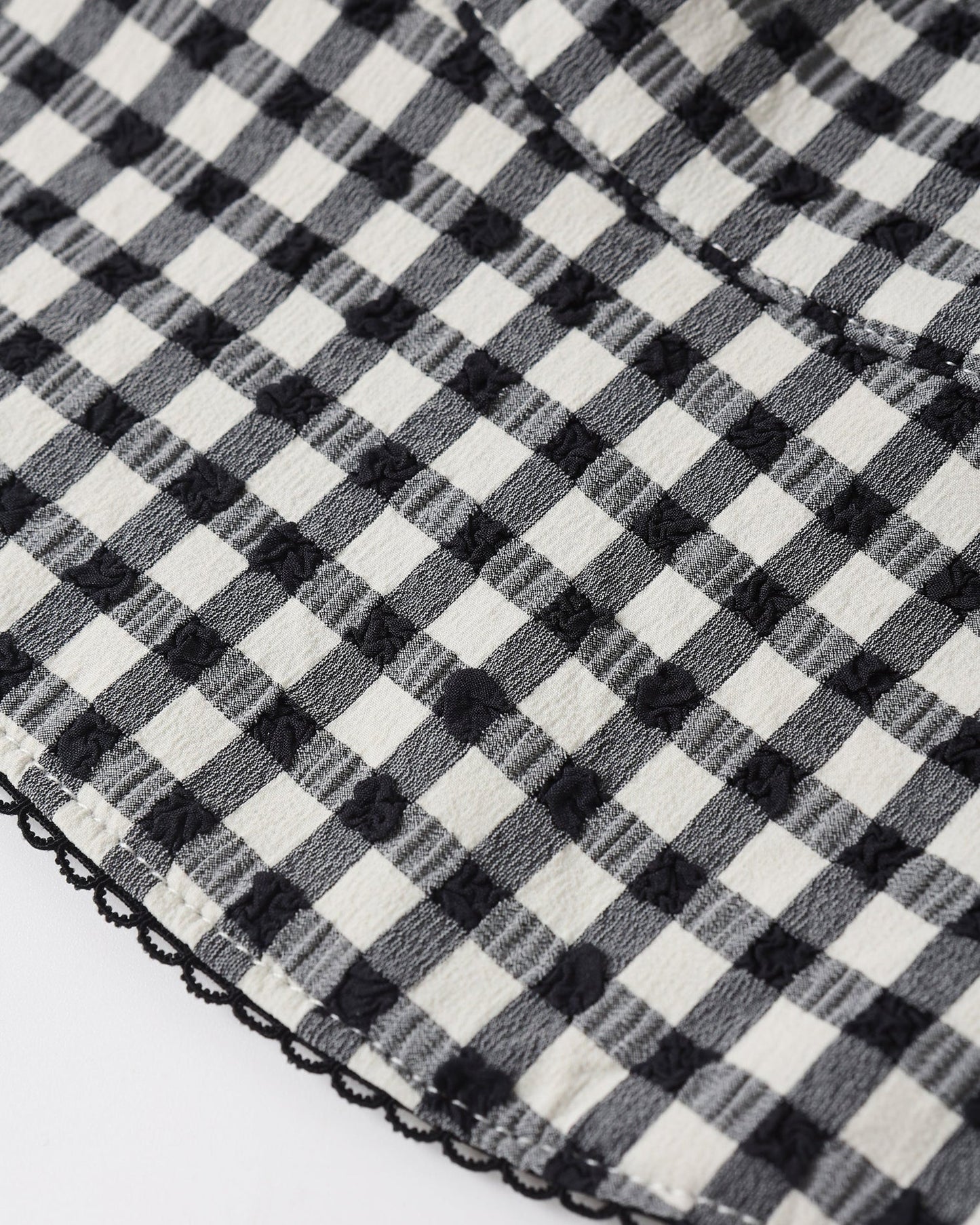 Floppy Swim Hat Black Gingham