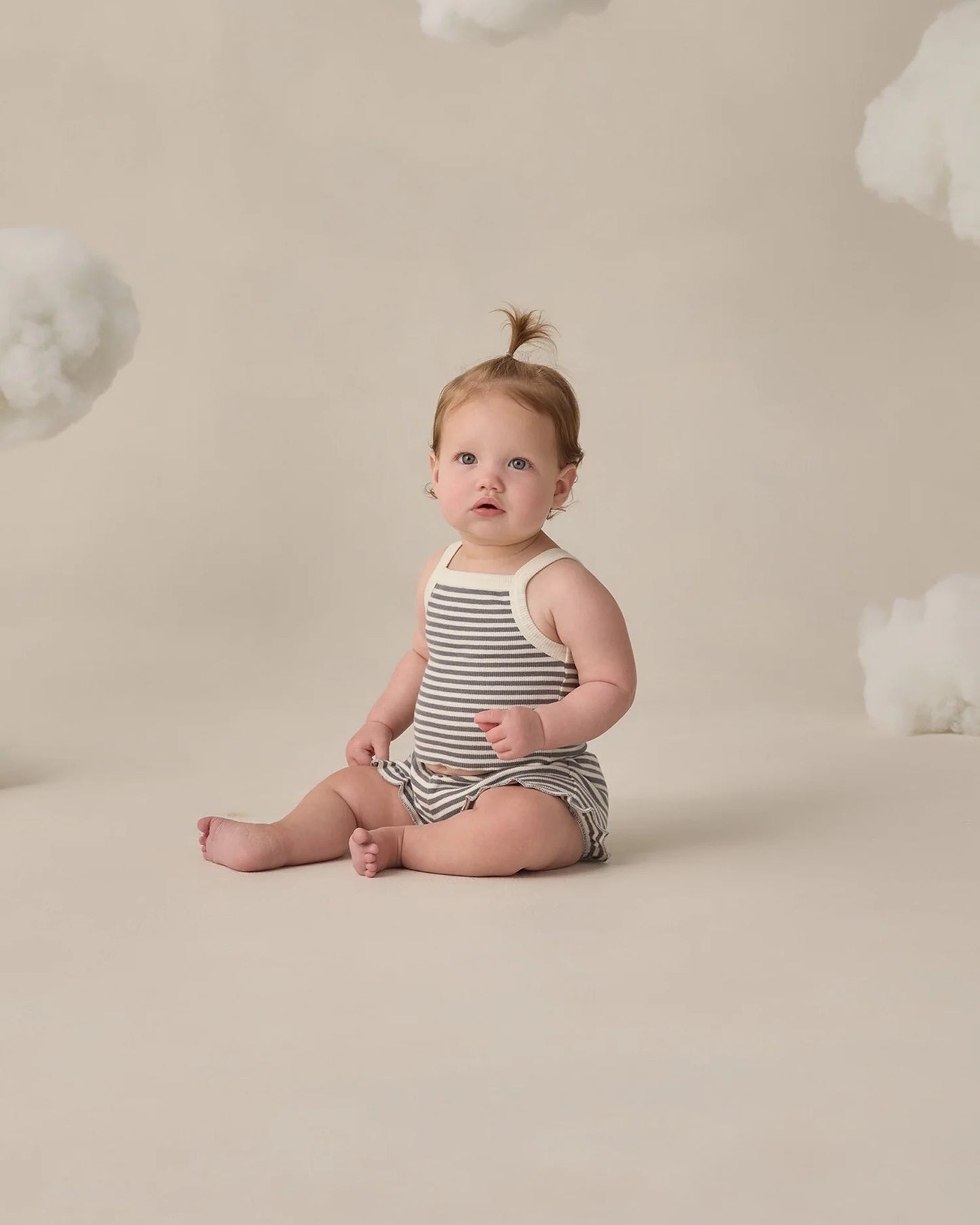 Evie Tank + Shortie Set Ocean Stripe