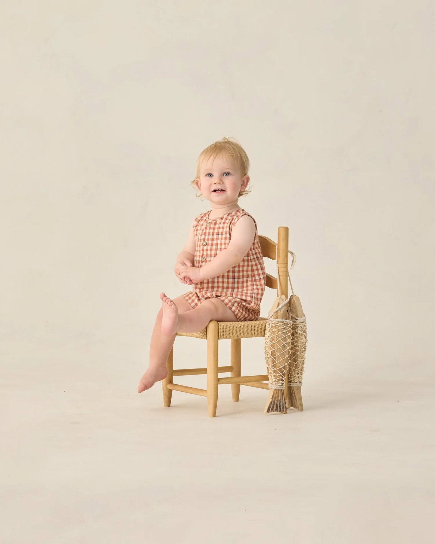 Maverick Romper Poppy Gingham