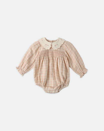 Callie Romper Pink Plaid
