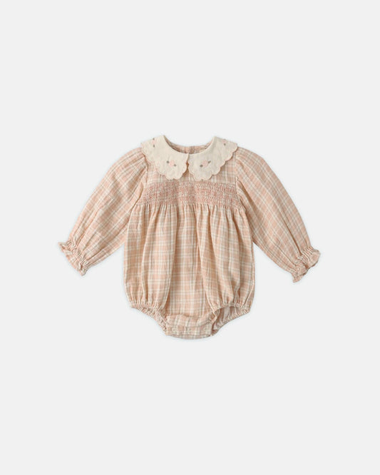 Callie Romper Pink Plaid