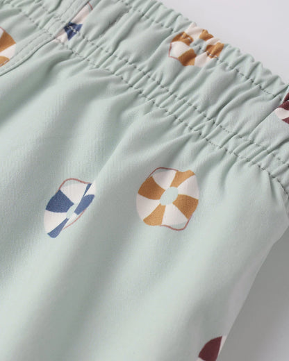 Swim Trunk Floatie + Rashguard Set