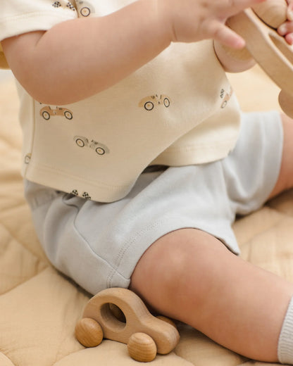 Boxy Tee Race Car + Play Short Sky