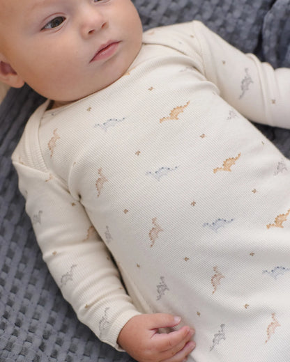 Knotted Baby Gown + Hat Set Dinos