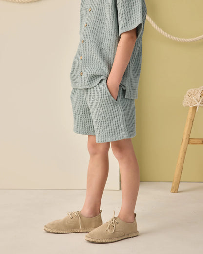 Lapel Collar Shirt Sea Green