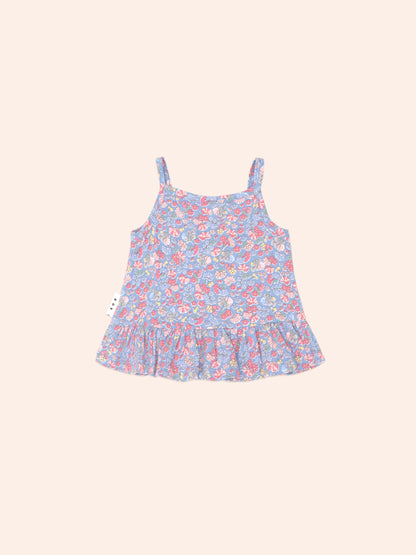 Vintage Floral Peplum Top