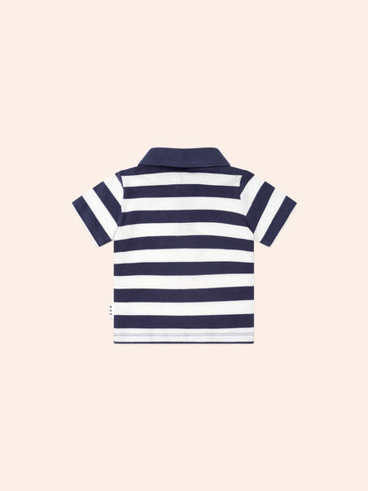 Peekaboo Varsity Hux Tee + Navy Gusset Short Set