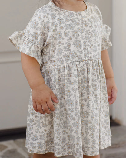 Bamboo Babydoll Dress Blue Floral