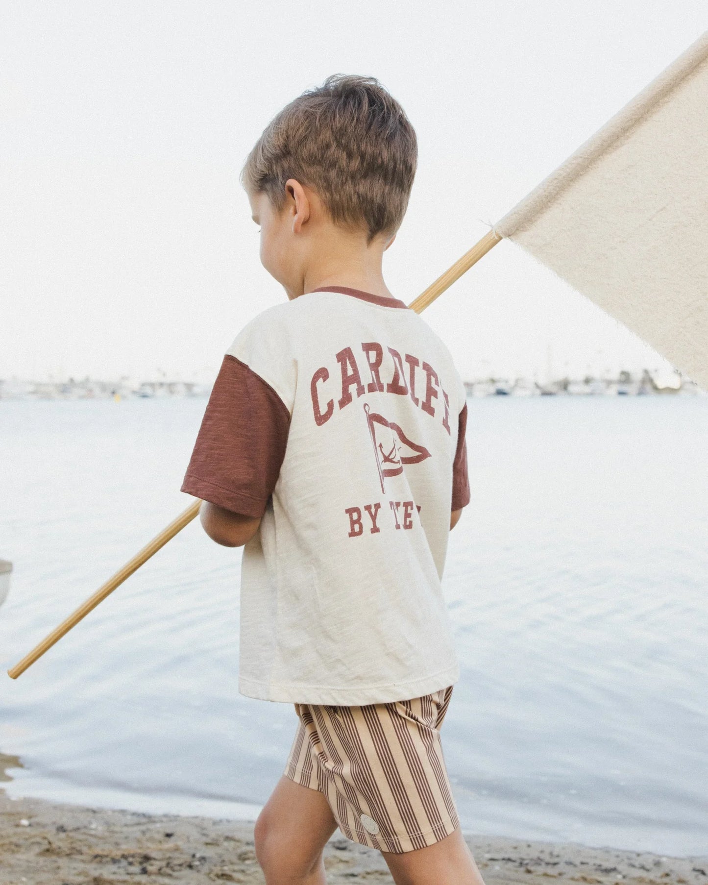 Contrast Short Sleeve Tee || Cardiff By  The Sea