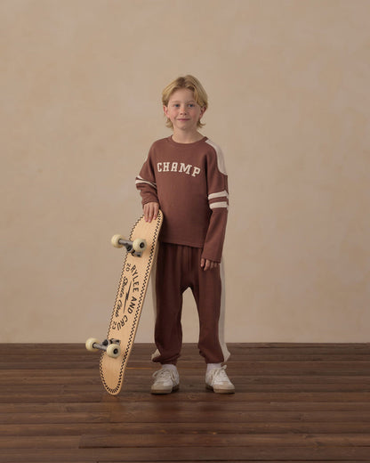 Hockey Sweatshirt Champ + Paneled Pant Mulberry
