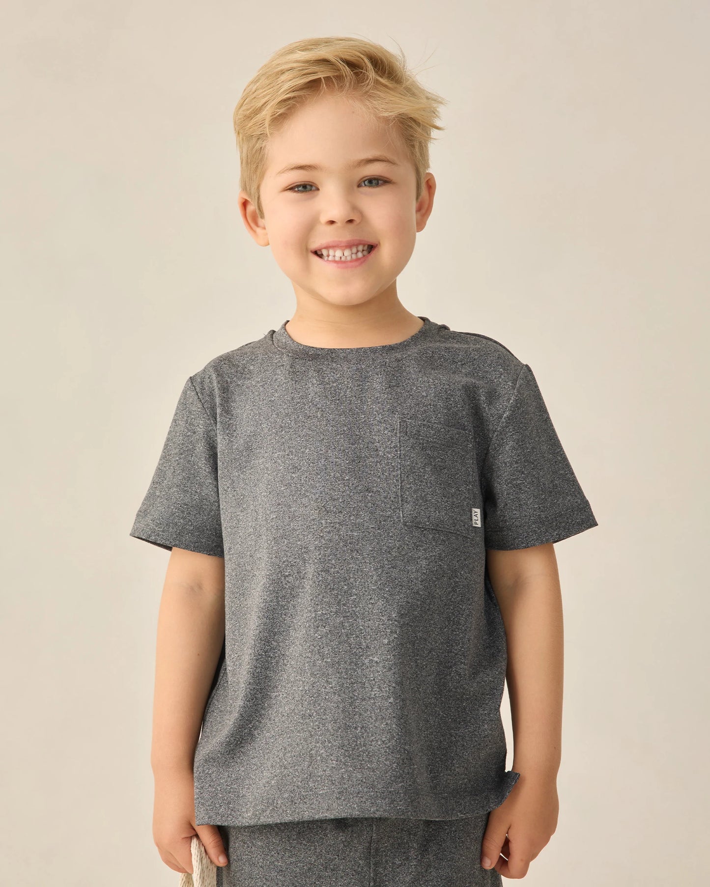 Cove Essential Pocket Tee + Oceanside Tech Short Heathered Black