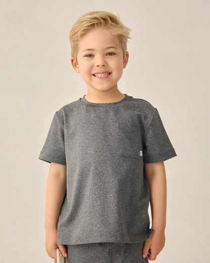 Cove Essential Pocket Tee + Oceanside Tech Short Heathered Black