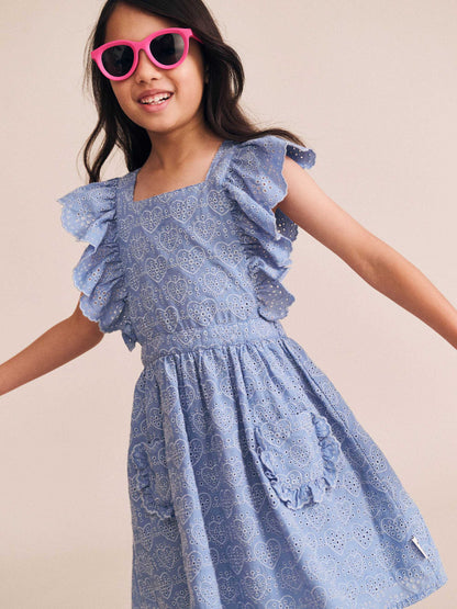Frilly Broderie Pinafore Dress