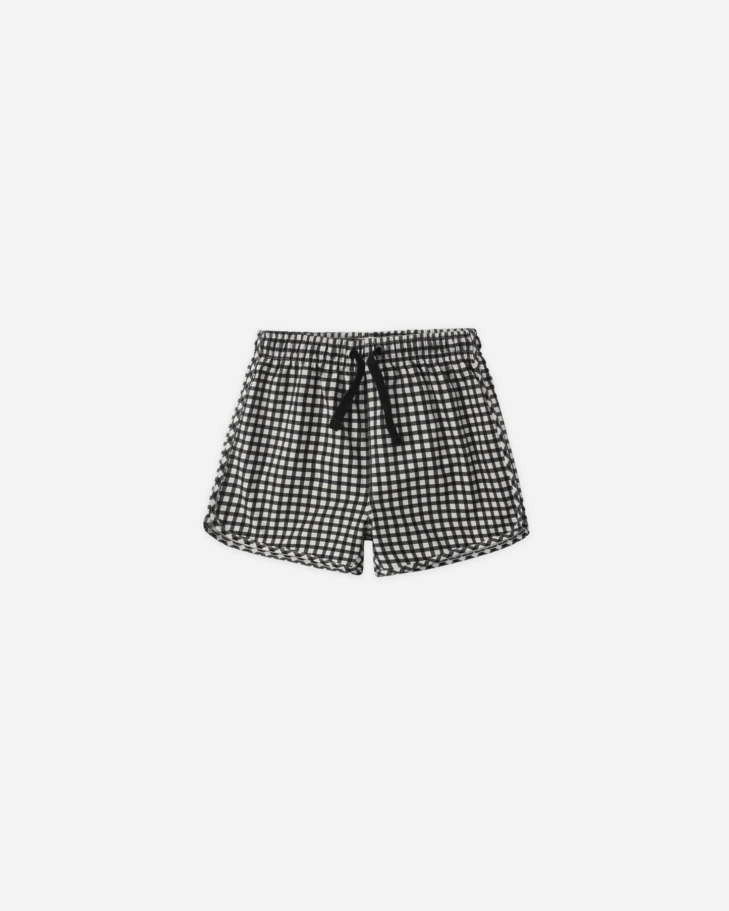 Swim Trunk Black Gingham