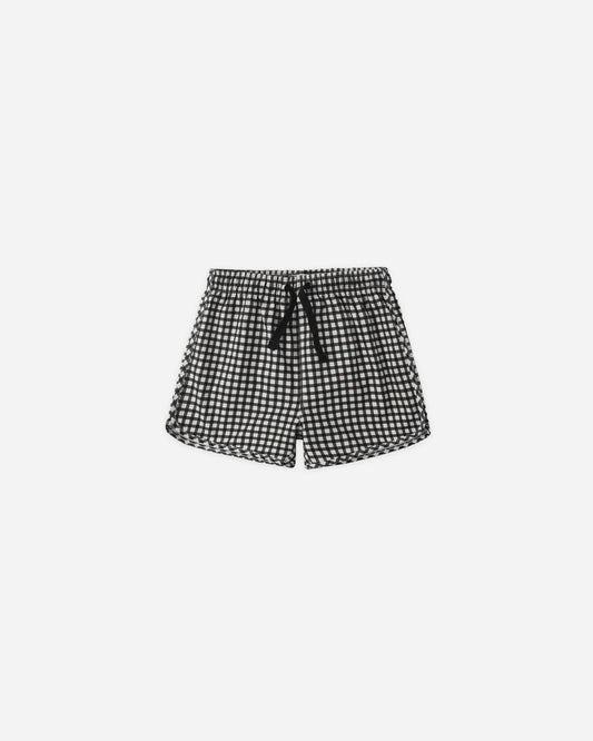 Swim Trunk Black Gingham