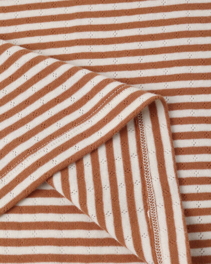 Teen Pointelle Tee + Short Set- Poppy Stripe