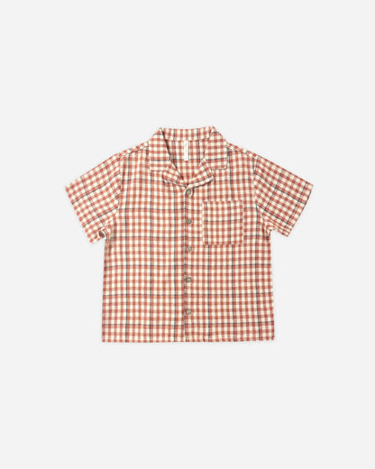 Lapel Collar Shirt Poppy Gingham