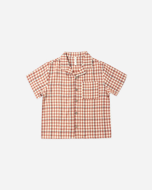 Lapel Collar Shirt Poppy Gingham