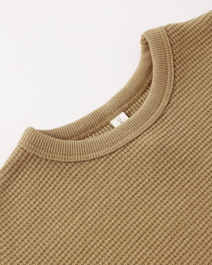 Waffle Tee + Short Set Honey