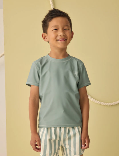 Swim Trunk Green Stripe
