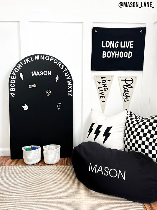 Magic Playwall - Kids Arch Magnetic Chalkboard Wall Decal | Black