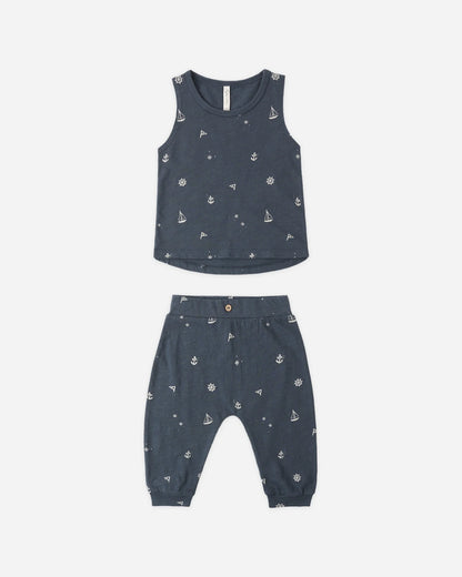 Tank + Slouch Pant Set Maritime