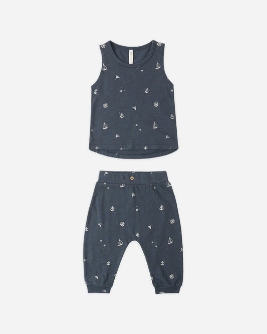 Tank + Slouch Pant Set Maritime