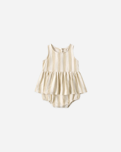 Skirted Tank Romper Summer Stripe