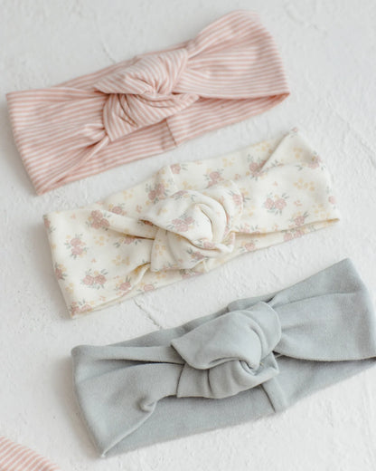 Knotted Headband Melon Micro Stripe
