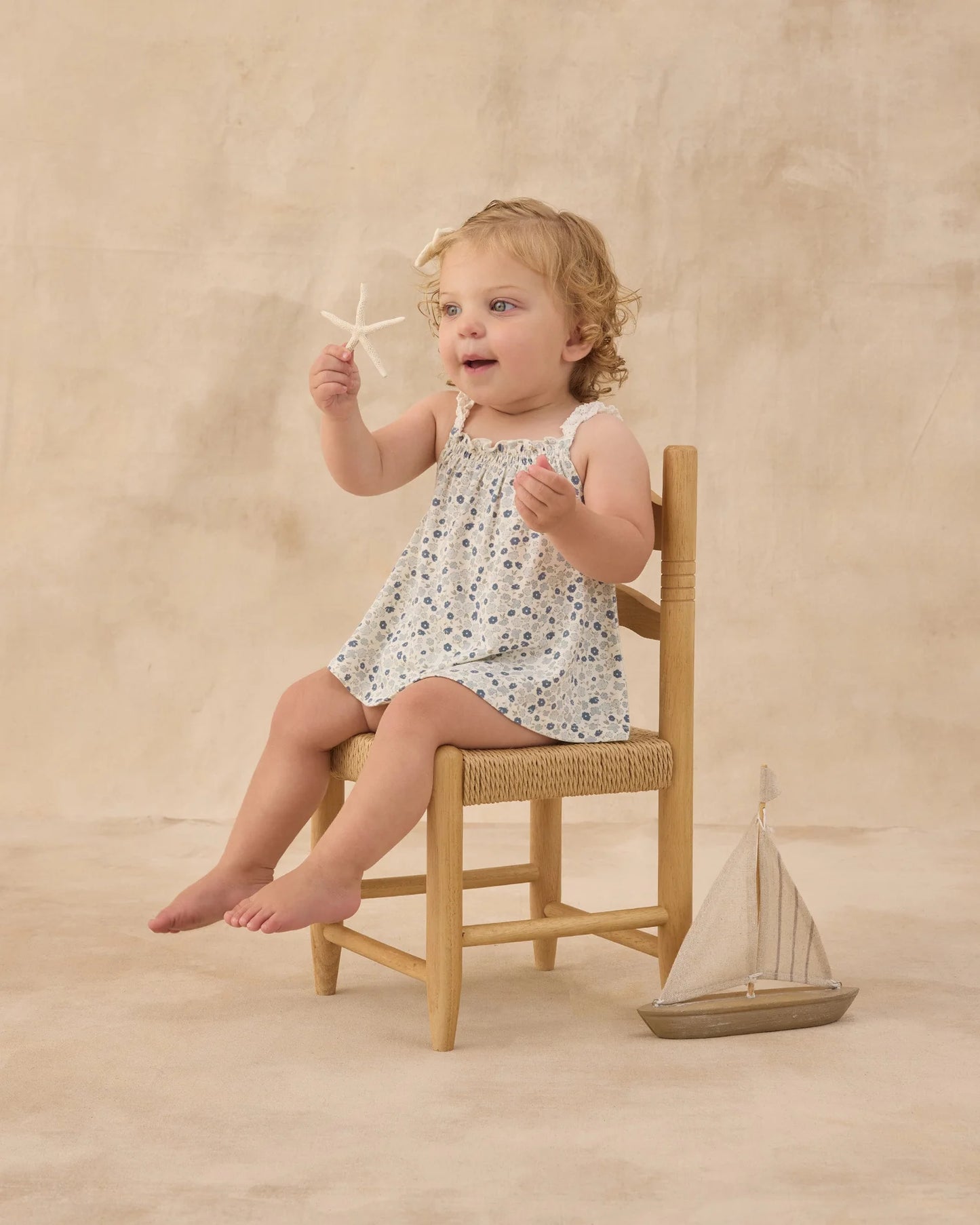Swing Top & Bloomer Set Blue Ditsy