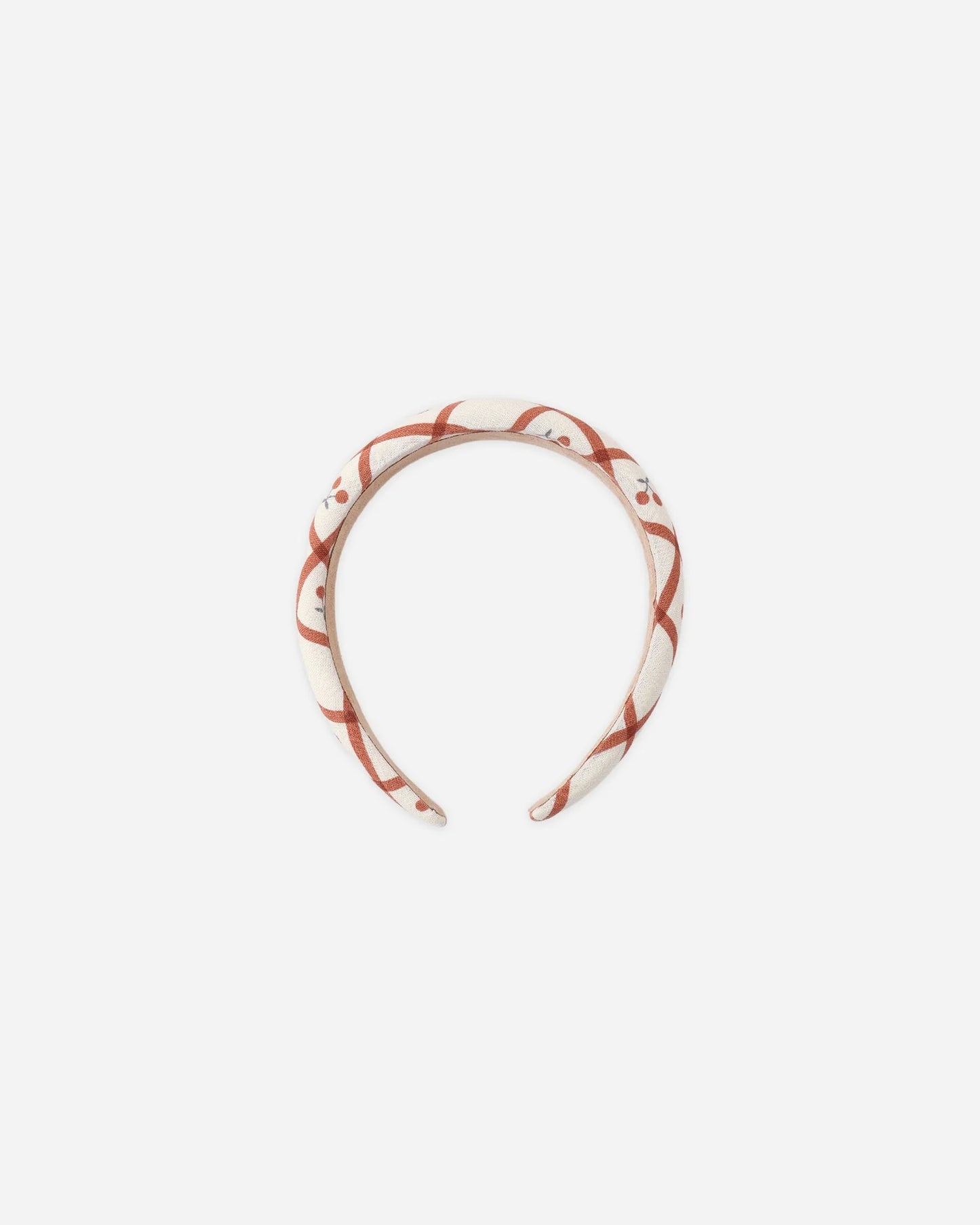 Padded Headband Cherry Check