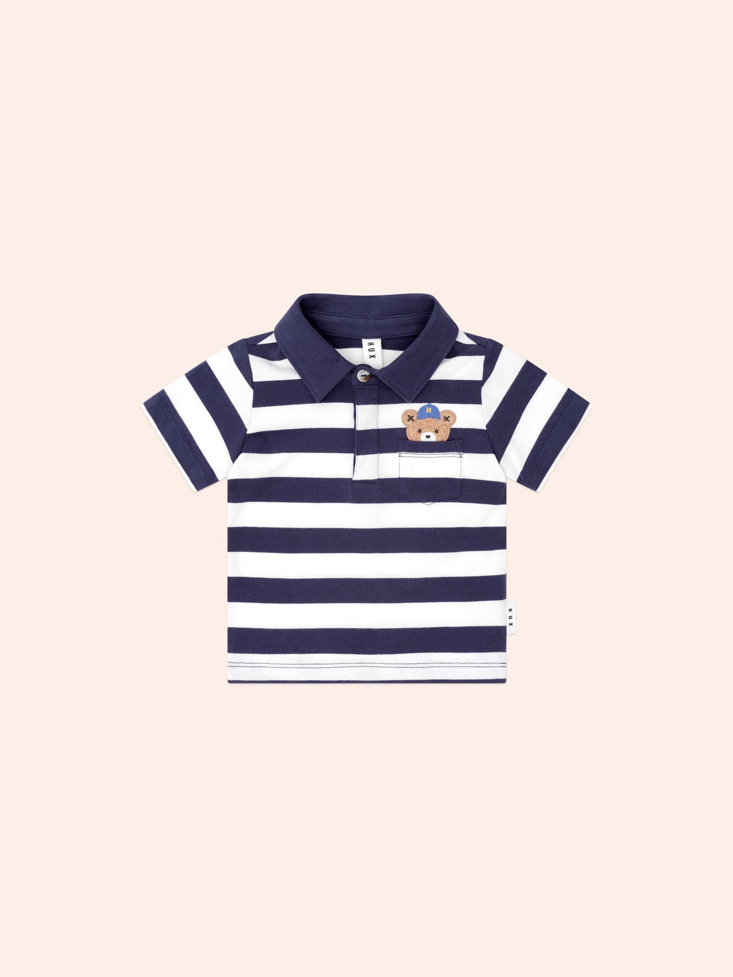 Peekaboo Varsity Hux Tee + Navy Gusset Short Set