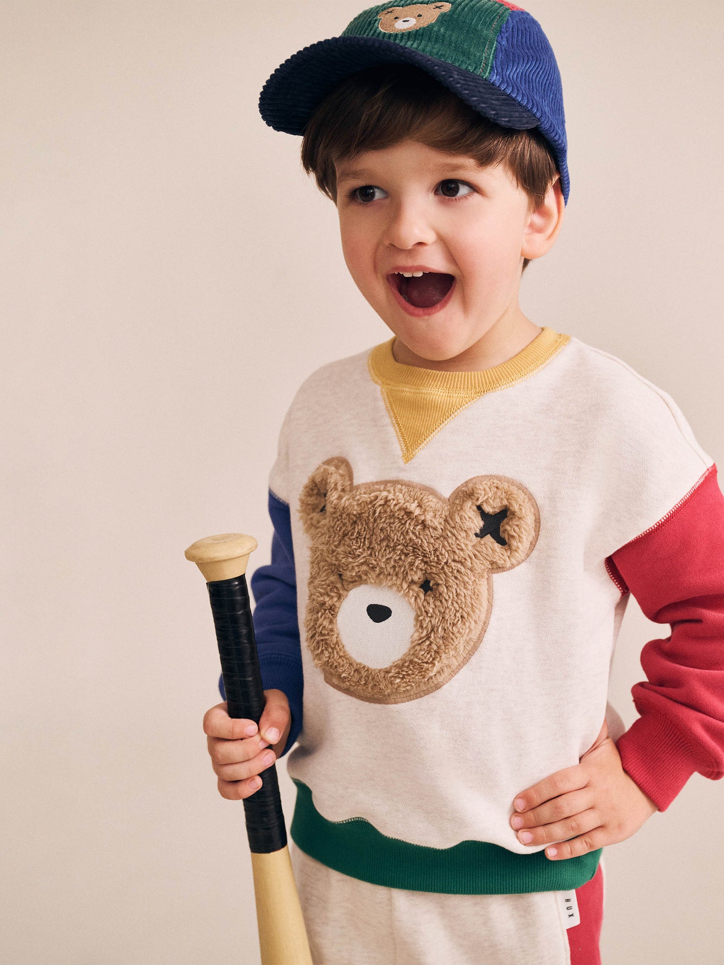 Furry Huxbear Colour Block Sweatshirt + Trackpant Set