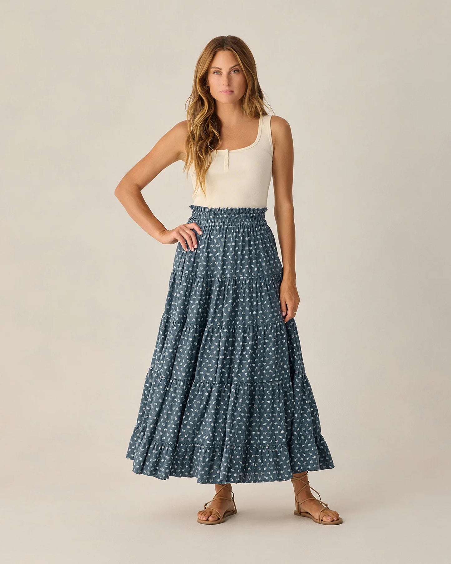 Ruffle Tiered Maxi Skirt | Ditsy