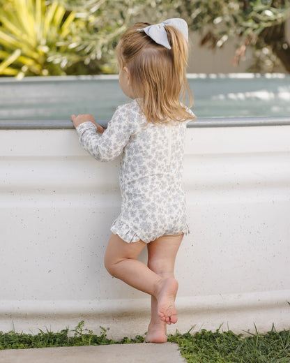 Olivia Rashguard One-Piece Blue Floral