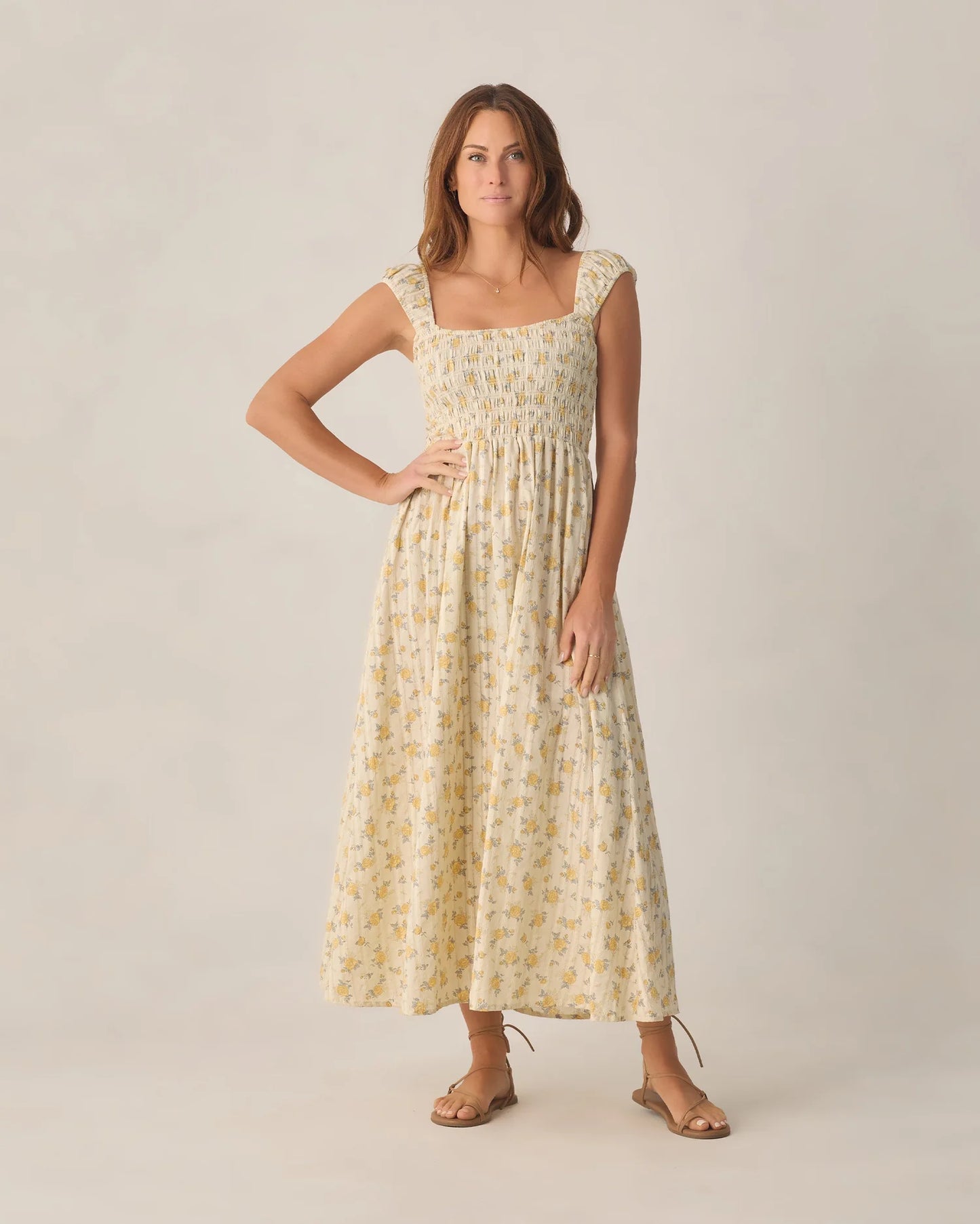 Women's Ivy Dress Lemon Ditsy Flower
