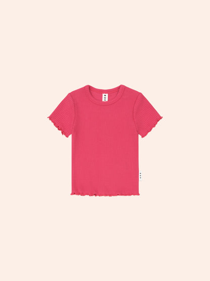 Cherry Rib Tee +  Bike Shortie Set
