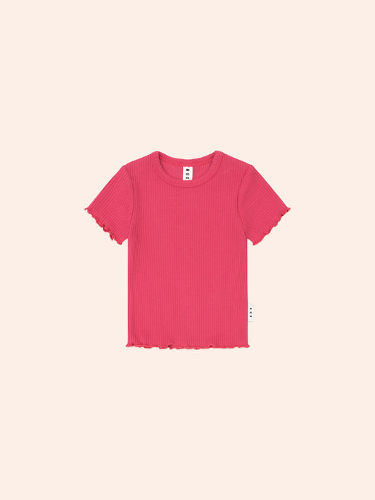 Cherry Rib Tee +  Bike Shortie Set
