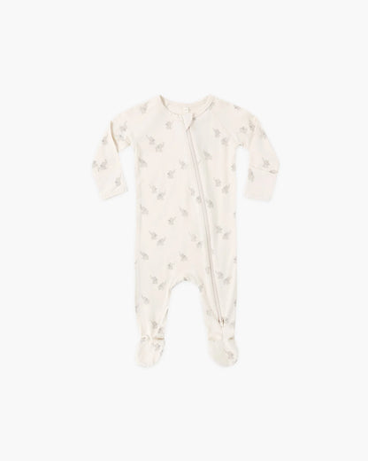 Bamboo Zip Footie Elephants